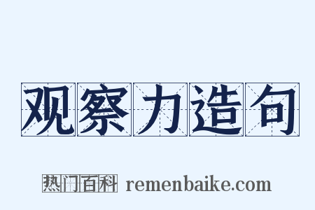 观察力造句是什么意思的图片
